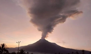 Around 1,200 evacuated in eastern Indonesia after volcano erupts