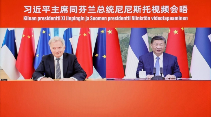 Претседателите на Кина и Финска разговараа за гасоводот за чија штета се обвинува кинески брод