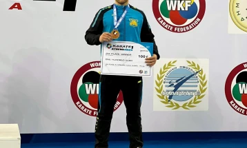 Петар Заборски од „Макпетрол” освои бронза на светската карате лига во Атина