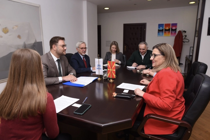 Minister Trenchevska meets new UNHCR Representative, Gabriel Gualano de Godoy