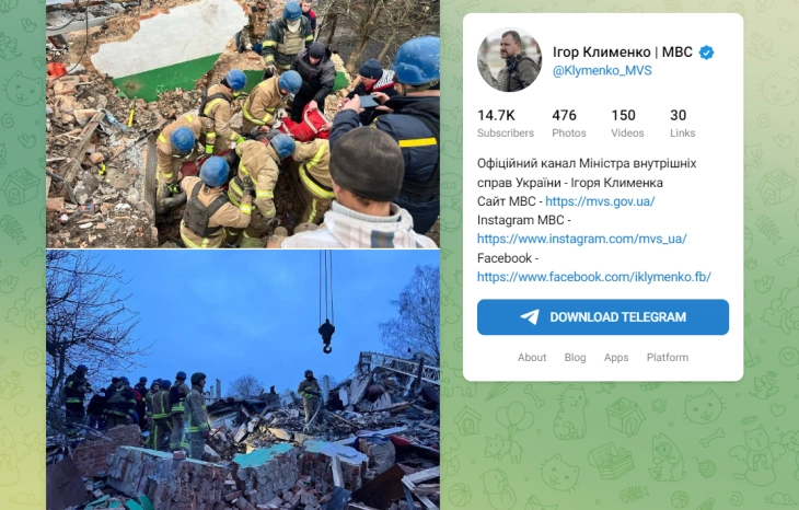 Клименко: Тројца загинати и четворица ранети во руски напад во Сумската област