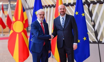 Средба Џафери - Мишел: Северна Македонија мора да ја искористи шансата за членство во ЕУ