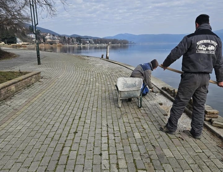 Се санира и уредува пешачката патека покрај брегот на Дојранското Езеро