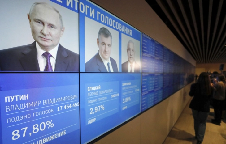 Затворени избирачките места во Русија, според првичните резултати Путин освоил 87 отсто од гласовите