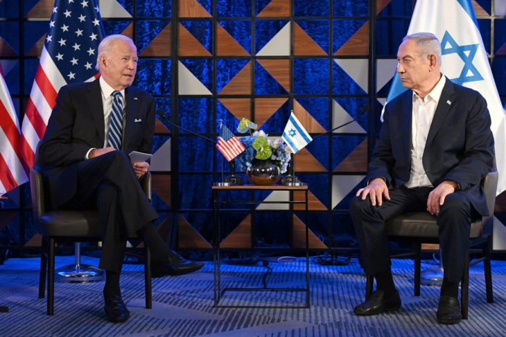 Бела куќа: Бајден и Нетанјаху, првпат по еден месец, разговараа за развојот на ситуацијата во Појасот Газа