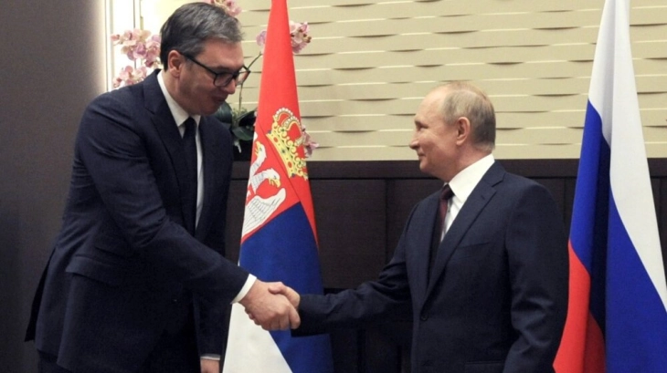 Вучиќ му честиташе на Путин за победата на претседателските избори