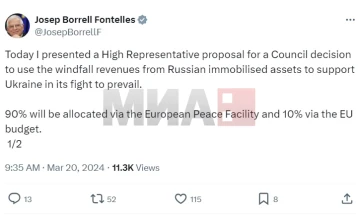Борел: Доставив предлог до Советот на ЕУ за користење на приходите од блокираните руски средства 