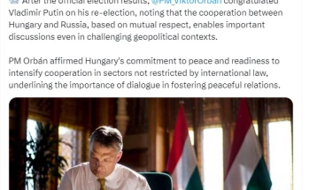Виктор Орбан му честиташе на Путин за победата на изборите