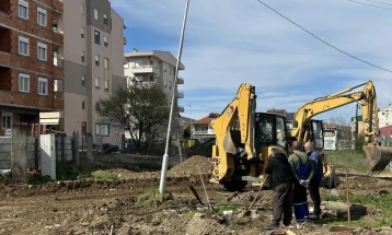 Се пробива улица во новата станбена населба во Гевгелија