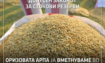 МЗШВ: Со измените во Законот за стокови резерви, оризовата арпа се вбројува во листата на стратешки култури за државата