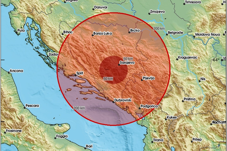 Нов потрес во Црна Гора, овој пат од 4,6 степени по Рихтер
