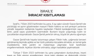 Турција го ограничи извозот на стоки во Израел