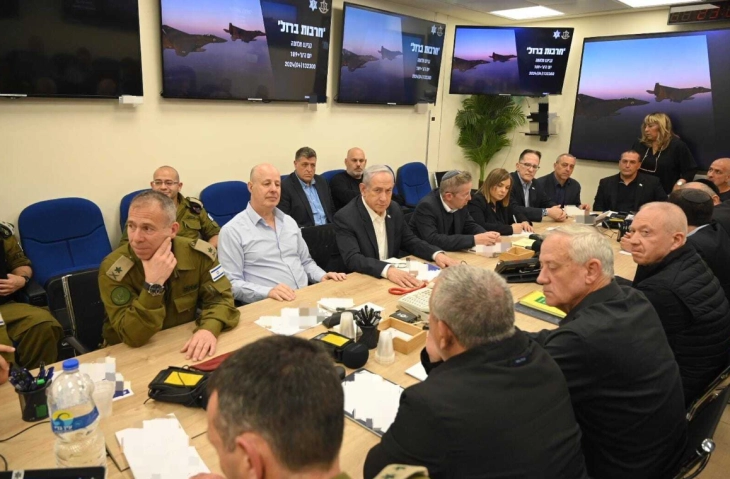 Netanjahu konvokoi takim të kabinetit ushtarak në Tel Aviv