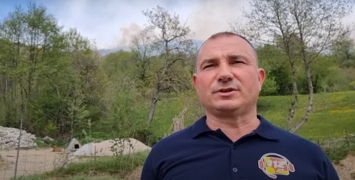 Ангелов: Со два полициски хеликоптери се гаси пожарот над тетовско Селце