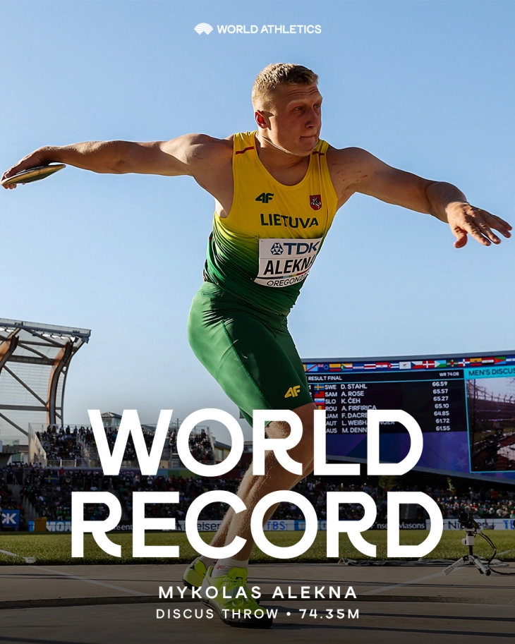 Алекна го собори најдолговечниот атлетски рекорд