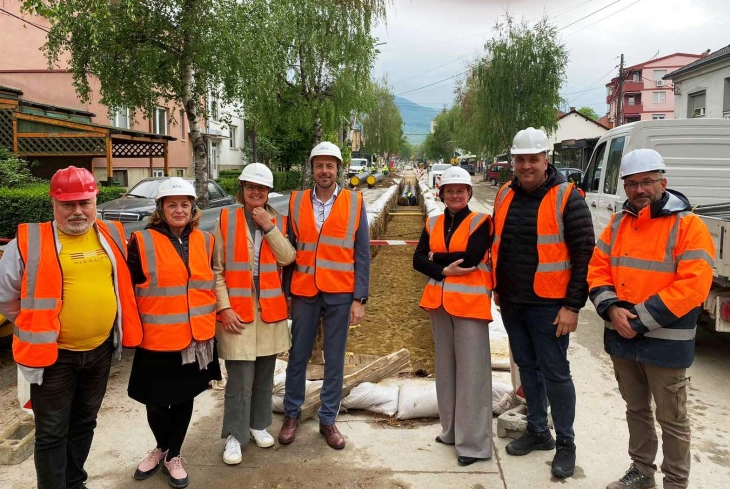 Посета на германската амбасадорка на Битола и увид во градежните работи на изградбата на топловодот