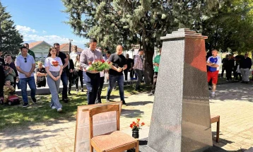 Одбележана 23-та годишнина од смртта на припадникот на безбедносните сили, Роберт Петковски