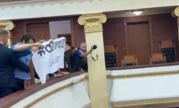 Необичен протест на млади во Тирана, упаднаа во Парламентот барајќи право на глас за дијаспората