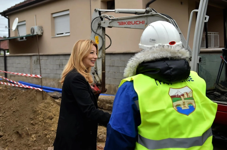 Арсовска изврши увид во реконструкција на водоводна мрежа во Горно Лисиче
