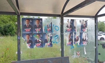 Vandalizohen posterat e VLEN-it në Saraj