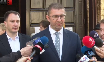 Mickoski says he believes VMRO-DPMNE and coalition will celebrate convincing double win in elections