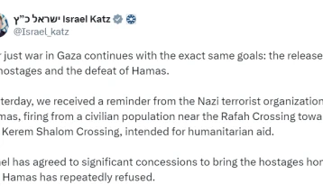 Кац: Воените цели на Израел против Хамас не се променети, нацијата вели „никогаш повеќе“