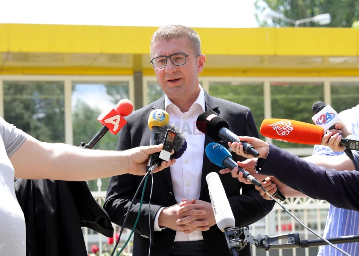 VMRO-DPMNE leader Hristijan Mickoski's statement after voting