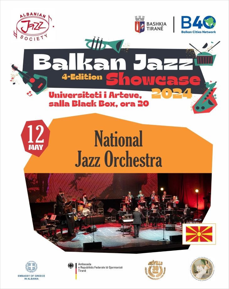 Националниот џез оркестар ќе настапи на The Balkan Jazz Showcase во Тирана