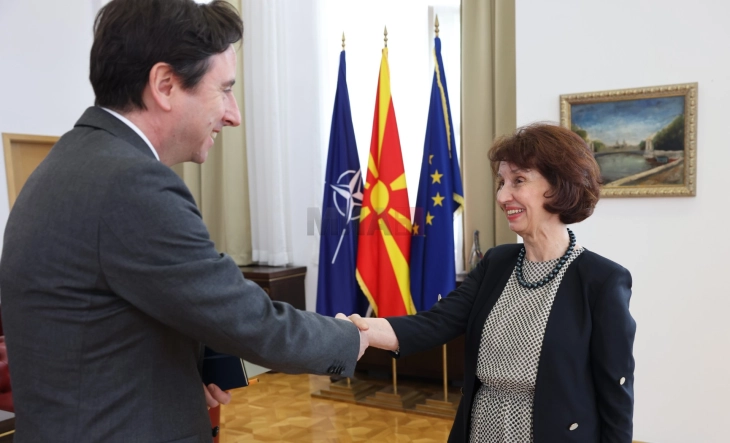 UK Ambassador Lawson meets with Siljanovska Davkova, relays Charles III's message on deepening Euro-Atlantic integration