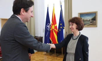 UK Ambassador Lawson meets with Siljanovska Davkova, relays Charles III's message on deepening Euro-Atlantic integration