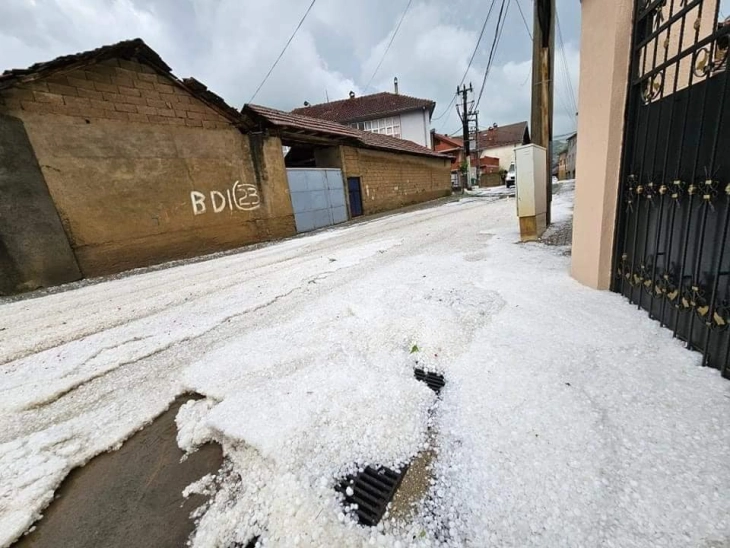 Banorët e Likovës kanë filluar të paraqesin dëmet për tokat bujqësore pas reshjeve të djeshme të shiut dhe breshrit