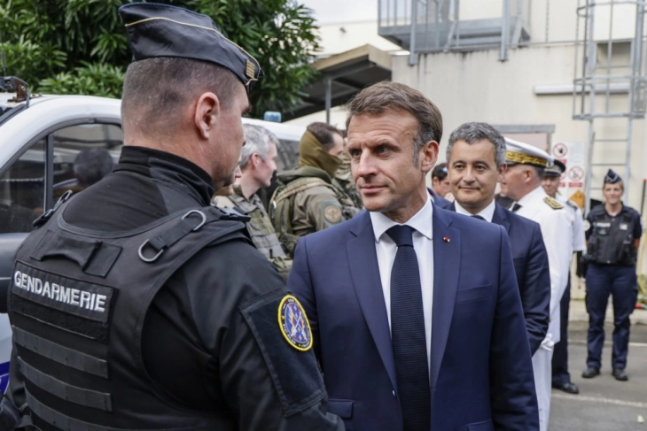 French President Macron arrives in troubled New Caledonia