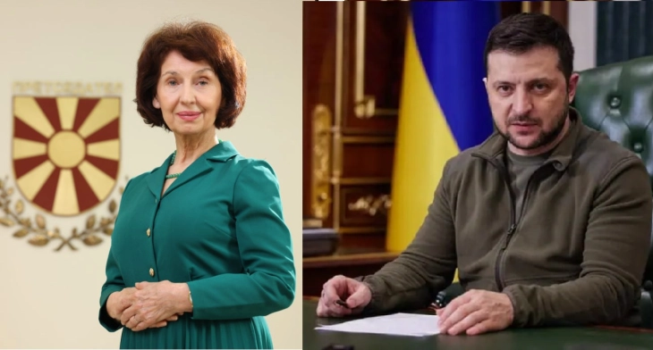 President Siljanovska-Davkova holds phone call with Ukrainian President Zelensky 
