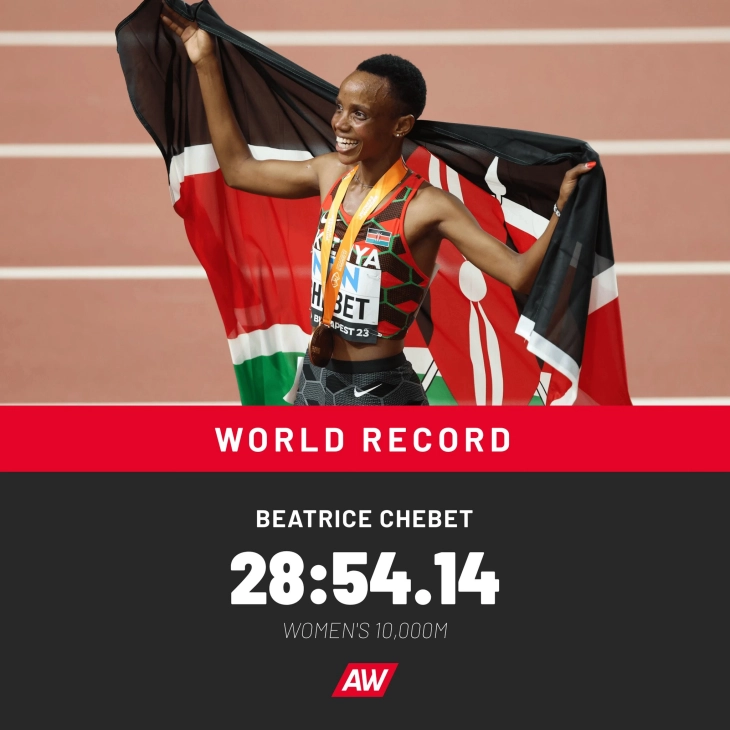 Кенијката Чебет постави светски рекорд на 10.000 метри
