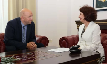 Средба на претседателката Сиљановска Давкова со специјалниот претставник на СР Германија за Западен Балкан, Мануел Сарацин