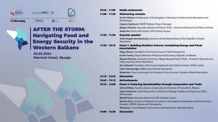 Економски форум „По бурата: Управување со прехранбената и енергетската стабилност во Западниот Балкан“