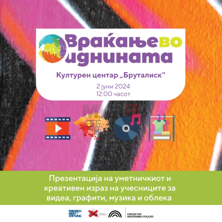 Креативно изразување на младите „Враќање во иднината“ во креативниот центар „Бруталиск“
