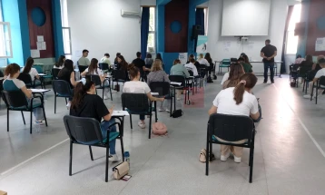 High school graduates take first external exam
