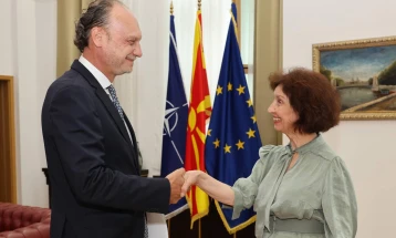 Средба на претседателката Сиљановска Давкова со францускиот амбасадор Сирил Бомгартнер