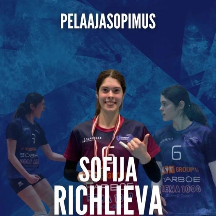 Одбојкарката Софија Ричлиева ја продолжува кариерата во финскиот Џими Волеј