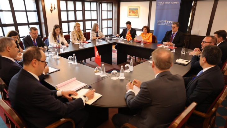 President Siljanovska Davkova meets Turkish FM Fidan