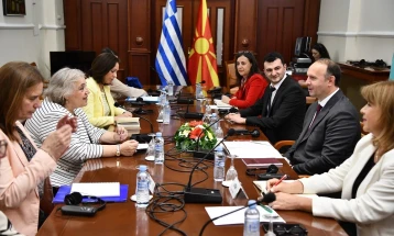 Takim i kryetarit të Kuvendit, Gashi me zëvendësministren e MPJ-së greke, Papadopolu