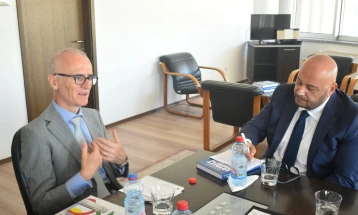 Constitutional Court President Kostadinovski holds working meeting with Italian Ambassador Silvestri