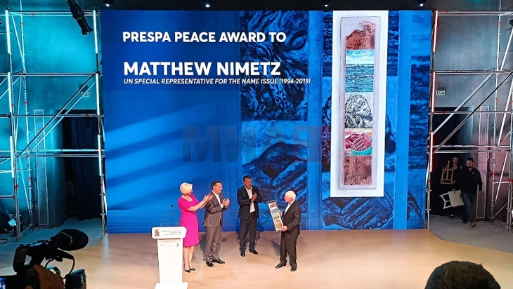 Договорот од Преспа, пред и потоа, во фокусот на Меѓународната конференција за мир и одржлив развој во Атина, Нимиц доби награда за мир „Преспа“