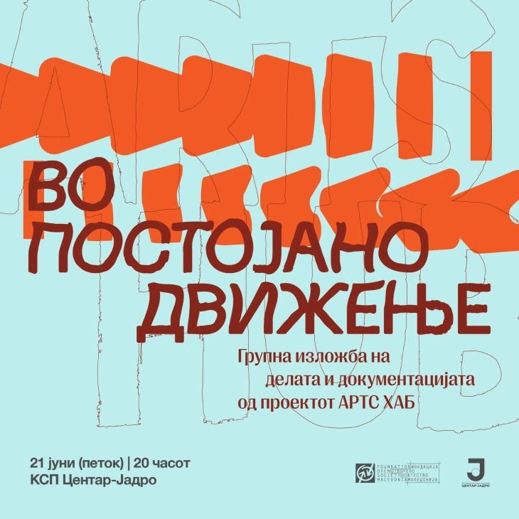 „Во постојано движење“ - групна изложба на делата и документација од „Артс хаб“