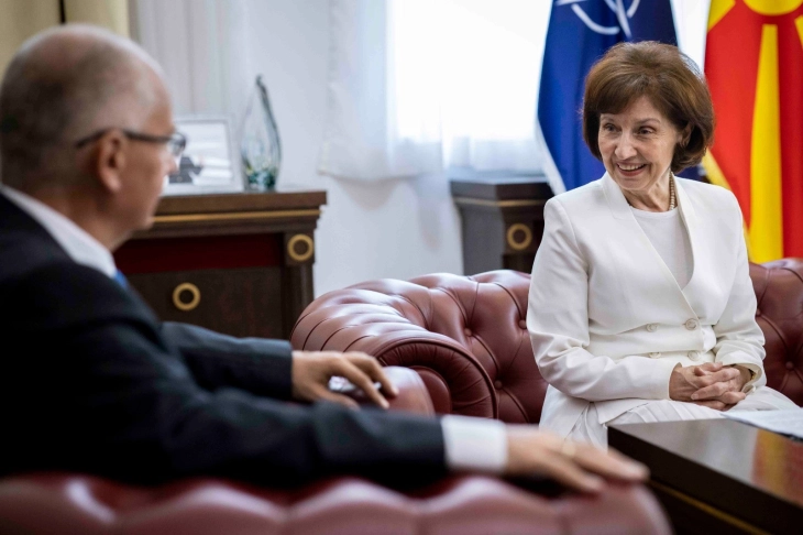 Presidentja Siljanovska Davkova e priti ambasadorin sllovak, Henrik Markush