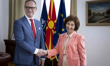 President Siljanovska-Davkova meets OSCE Ambassador Wahl 