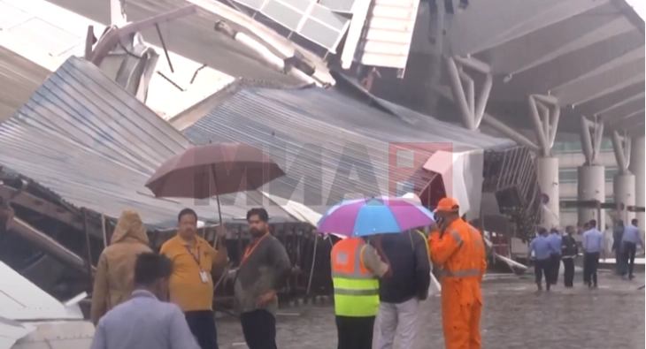 Është shembur çatia në aeroportin e Nju Delhit, një i vdekur, anulohen fluturimet
