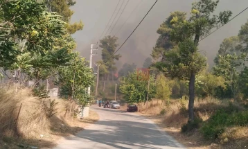 Активни два големи пожари во близина на Атина, евакуирани жители на населени места