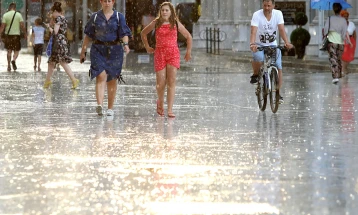 Weather: Partly cloudy with local downpours; high 35°C
